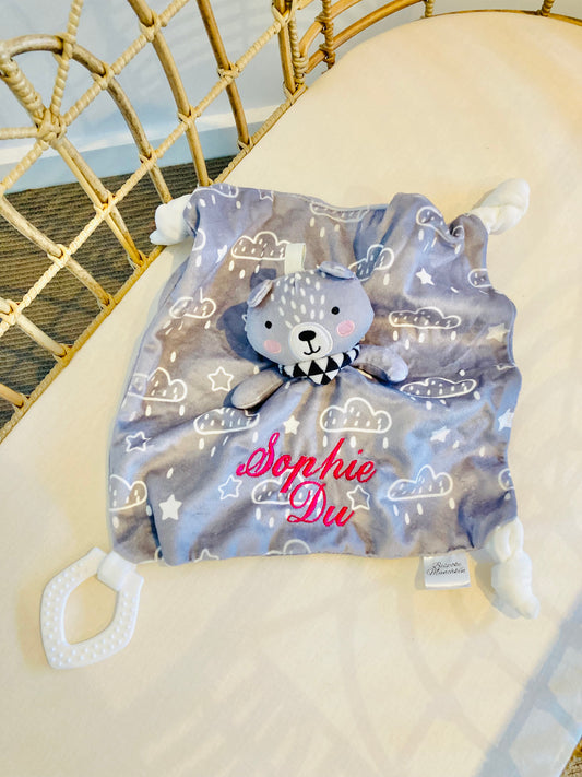 Personalised Bear Baby Comforter