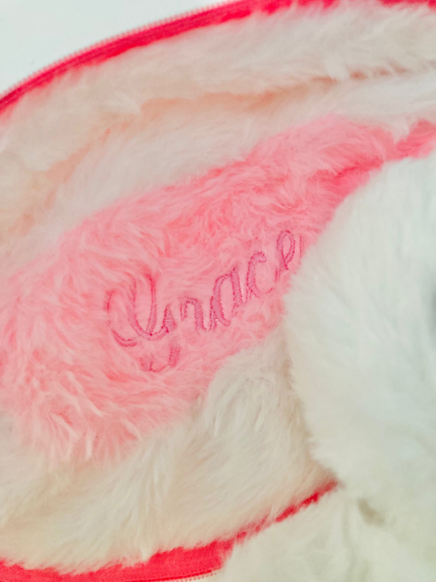 Personalised Strawberry Plush Bunny Pouch